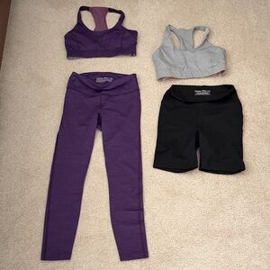 Outdoor Voices Purple and Gray Activewear Set